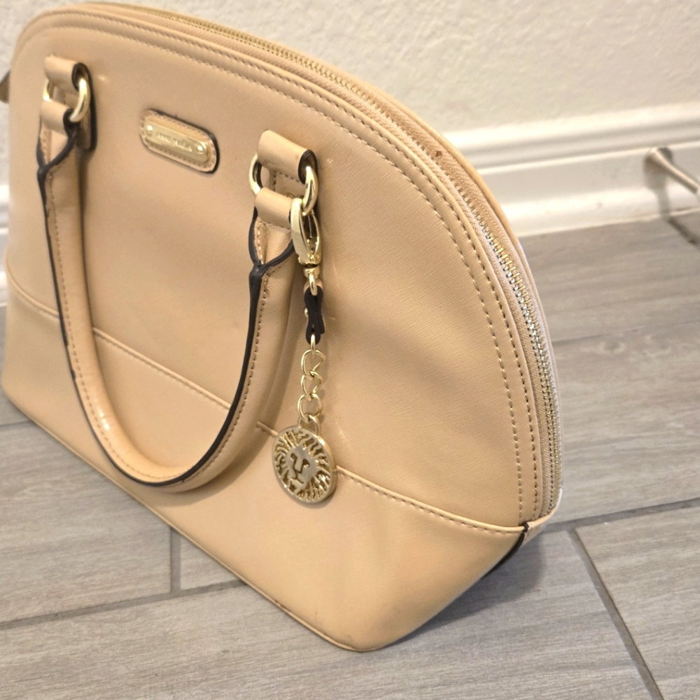 Anne Klein OTan Leather Handbag